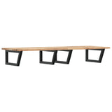 Basin Shelf Wall Mounted Steel and Solid Wood Acacia 3302799