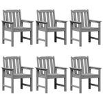 Garden Dining Chair 6 pcs Light Grey 65.5 x 55.5 x 88cm Plastic 3335800