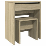 Dressing Table and Stool Sonoma Oak 60x40x113.5 cm 848215