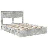 Storage Bed Concrete Grey 160 x 200 cm Engineered Wood 3409900