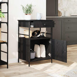 Kitchen Trolley Black Oak 56 x 43 x 89.5 cm Engineered Wood 871668