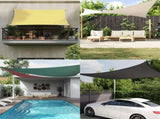 Sun Shade Sail Yellow and White 6 x 2 m 100% Polyester Oxford 42031063