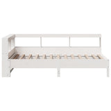 Bookcase Bed without Mattress White 100x200 cm Solid Wood Pine 3324428