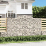 Arched Gabion Baskets 2 pcs 300x30x180/200 cm Galvanised Iron 3146593