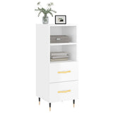 Sideboard High Gloss White 34.5x34x90 cm Engineered Wood 828646