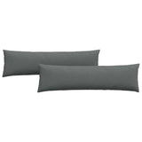 Sofa Pillows 2 pcs Dark Grey 145 x 40 cm Fabric 42013826