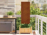 Garden Privacy Screen Rusty 32 x 140 cm Weathering Steel 876223