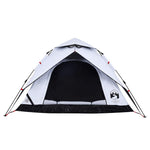 Camping Tent Dome 4-Person White Blackout Fabric Quick Release 4004184