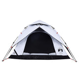 Camping Tent Dome 4-Person White Blackout Fabric Quick Release 4004184