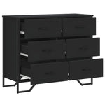 Chest of Drawers Black 91x35.5x74.5 cm Engineered wood 3295302