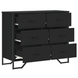 Chest of Drawers Black 91x35.5x74.5 cm Engineered wood 3295302