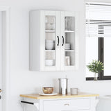 Wall Glass Cabinet PORTO High Gloss White 60 x 31 x 80 cm 885439