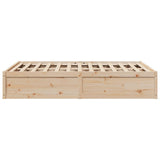 Bed Frame without Mattress 150x200 cm King Size Solid Wood Pine 3282372