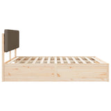 Bed Frame with Upholstered Headboard Taupe 180 x 200 cm 3398147