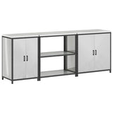 Kitchen Storage Set HATTEM 3 pcs Silver Galvanised Steel 3392678