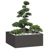 Planter Black 100x100x40 cm Steel 860815