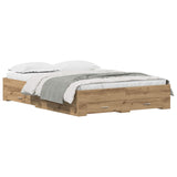 Bed Frame with Drawer Artisan Oak 160 x 200 cm Engineered Wood 3333964