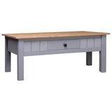 Coffee Table Grey 100x60x43.5 cm Solid Pine Wood Panama Range 282683