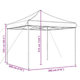 Foldable Party Tent Pop-Up Terracotta 292x292x315 cm 4004919