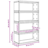 CD Storage Rack 4 pcs White 40 x 17 x 17 cm Engineered Wood 8012708