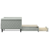Daybed with Trundle&Drawers without Mattress Light Grey 90x190 cm 3197865
