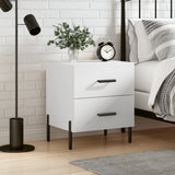 Bedside Cabinet White 40x35x47.5 cm Engineered Wood 827324