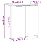 Shoe Cabinet Black 59x35x70 cm Engineered Wood 811422
