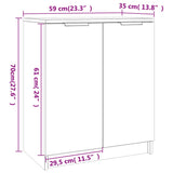 Shoe Cabinet Black 59x35x70 cm Engineered Wood 811422