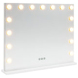 LED Vanity Mirror White 58 x 10 x 47 cm Glass and Steel 42020527