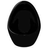 Wall Hung Urinal with Flush Valve Ceramic Black 143992