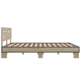 Bed Frame without Mattress Sonoma Oak 150x200 cm King Size 3280143