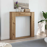 Fireplace Surround Artisan Oak 100x20x100 cm Engineered Wood 854579