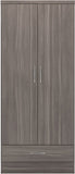 ZNTS Nevada 2 Door 1 Drawer Wardrobe 100-101-128