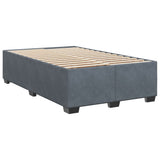 Box Spring Bed with Mattress Dark Grey 120x200 cm Velvet 3290895