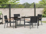 Garden Dining Set 5 pcs Black Powder-coated Steel 3379089