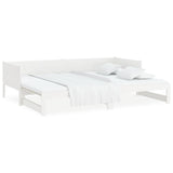 Pull-out Day Bed without Mattress White 2x cm 820263