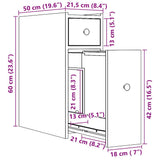 Narrow Bathroom Cupboard with Wheels Sonoma Oak Engineered Wood 855288