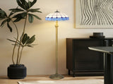 Tiffany-Style Floor Lamp with Handcrafted Stained Glass Shade, 152cm Tall Vintage Standing Lamp with T3398P425136