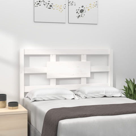 ZNTS Bed Headboard White 105.5x4x100 cm Solid Wood Pine 818026