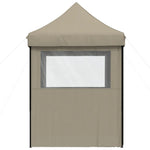 Foldable Party Tent Pop-Up with 4 Sidewalls Taupe 4005002