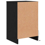 LED Bedside Cabinet with Drawer 2 pcs Black oak 38 x 34 x 61 cm 874148