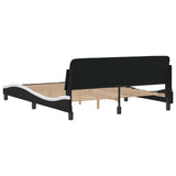 Bed Frame "Dover" Black and White 152x203 cm Faux Leather 373296