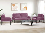 Sofa Sets with Cushion 3 pcs Purple 115 x 56 x 80 cm Plywood 3406224