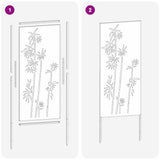Garden Privacy Screen Silver 50 x 140 cm Galvanised steel 876299