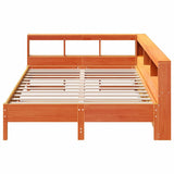 Bookcase Bed without Mattress Wax Brown 135x190 cm Solid Wood Pine 3324438