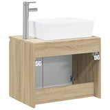 Bathroom Furniture Set Sonoma Oak Engineered Wood 3404332