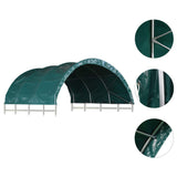 ZNTS Livestock Tent PVC 3.7x3.7 m Green 3056433