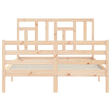 Bed Frame without Mattress Double Solid Wood 3194936