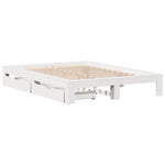 Bed Frame without Mattress White 160x200 cm Solid Wood Pine 3308994