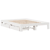 Bed Frame without Mattress White 160x200 cm Solid Wood Pine 3308994